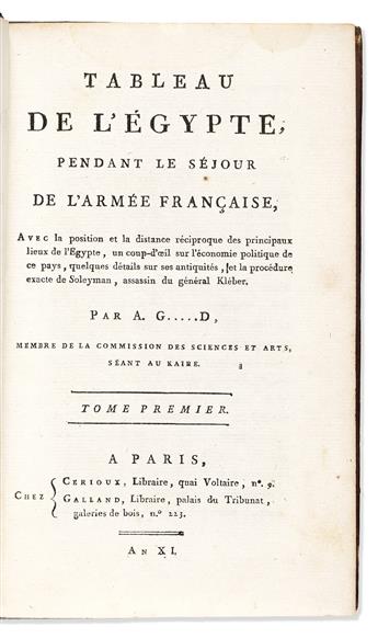 Galland, Antoine (1763-1851) Tableau de lEgypte, pendant le Séjour de lArmé Française.